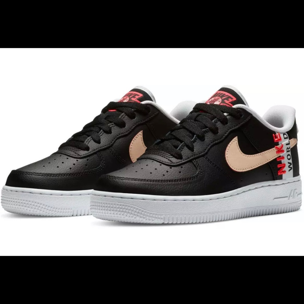 Nike Air Force 1 LV8 1 GS Worldwide Black CN8536 001 Sneakers Size 4Y Men’s Sz 4